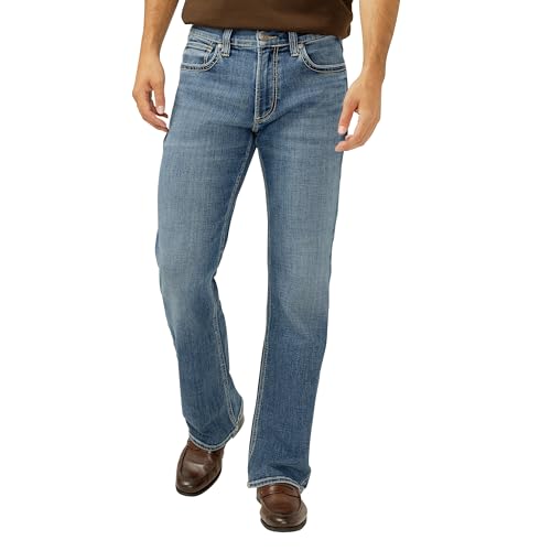Image of Silver Jeans Co. Men's Zac Relaxed Fit Straight Leg Jean - Legacy