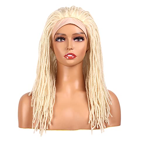 LuLu haireate Dreadlock Wig for Black Women Blonde Headband Wig 613 Color Synthetic Wigs for Daily Wear