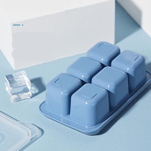 Molde para cubitos de hielo de plástico con tapa 6 pzas miniatura 4