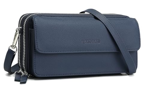 Image of Lanyani RFID Crossbody Wallet Wristlet Purse with Phone Pocket For Women Vegan Leather