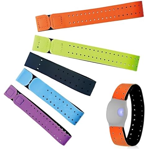 5pcs Replacement Heart Rate Monitor Bands, 0.8x13.8in 5 Colors Soft Heart Rate Strap Adjustable Armband Strap Heart Rate Monitor Band for OTF Beat Heart Rate Sensor,and for Theory Fitness Cover