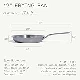 Made In Cookware - 12-Inch Stainless Steel Frying Pan - 5 Ply Stainless Clad - Professional Cookware Italy - Induction Compatible - Image 5