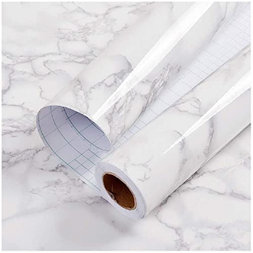 Practicalws Bundle Of 15.7In×78.7In Wood Grain Wallpaper And 17.71In×196.8In Marble Wallpaper #TOP6