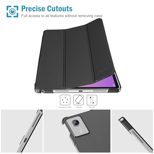 ProCase Smart Case for Lenovo Idea Tab 11 Inch 2025 with Pen Holder, Slim Stand Folio for Lenovo Idea Tab 11" TB-336ZU/TB-336FU, Hard Shell Protective Tablet Cover Translucent Back Case -Black by ProCase - Image 8