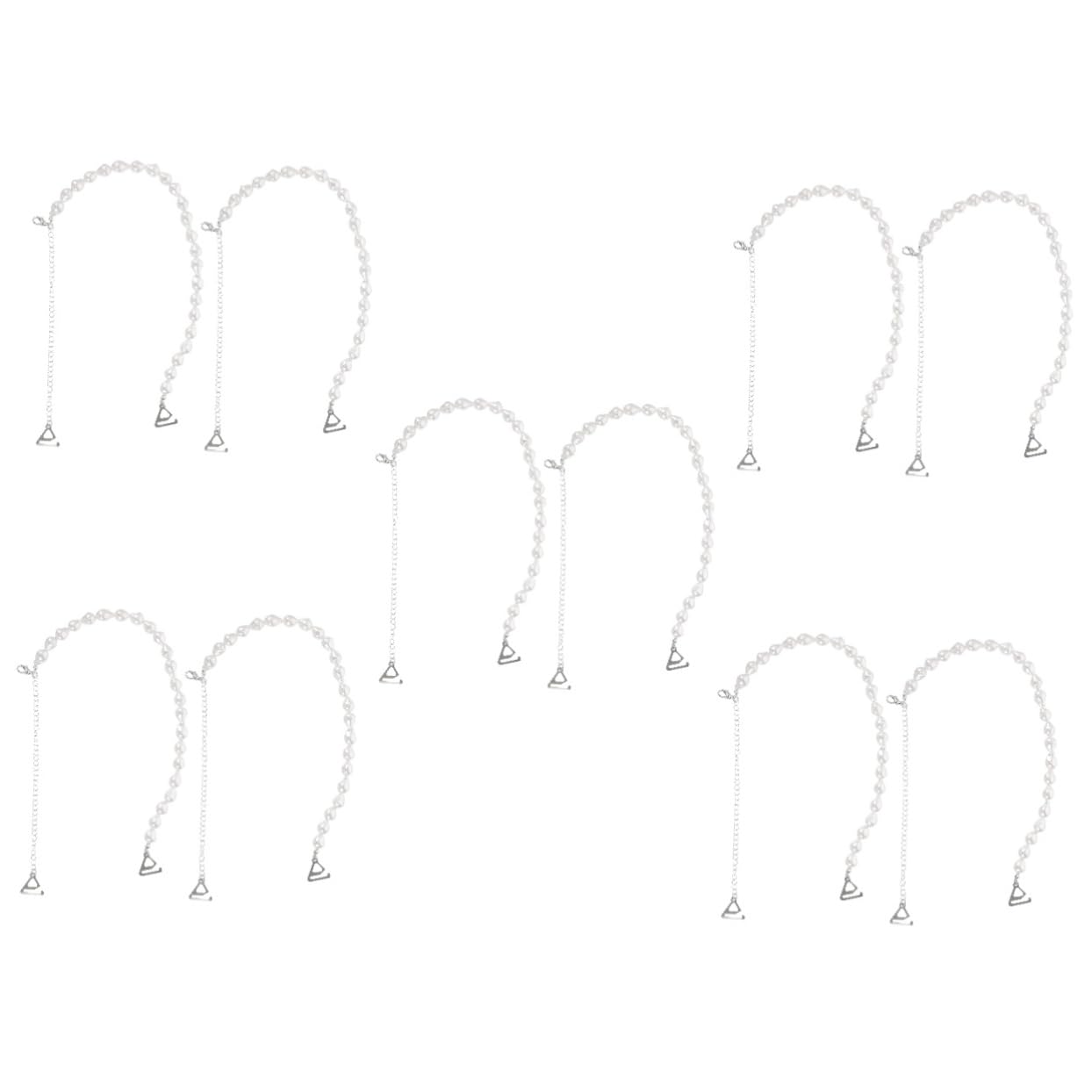 Healeved Schultergurt BH Perlen Funkelnd Für Damen BH-träger Dekorativ BH-träger Aus Metall Frauen-BH-träger BH -träger BH -zubehör BH -gurthalter Weiß Zinklegierung