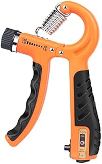 Grip Strengthener with Counter, 10-150 LB Adjustable Resistance Hand Grip Trainer with Stainless Steel Spring for Strong Muscle, Wrists, Fingers, Forearm
