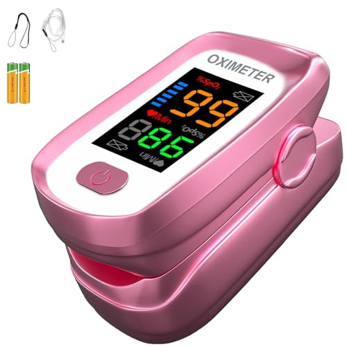 Blood oxygen meter finger Oxygen meter finger pulse oximeter Pulse oximeter for kids and Adult Oxymeter Pulse OX for Sports Aviation Use Pink1