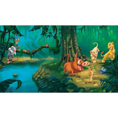 Image of RoomMates JL1253M Lion King Water Activated Removable Wall Mural-10.5 x 6 ft, Blank
