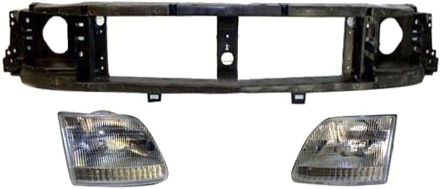 for Ford for Expedition 1997-2002 for F150 1997-2000 & Heritage 2004 for F250 1999 PAKA31458 F250Ld Header Panel Headlight 3pcs