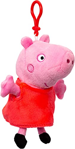 Peppa Pig Schlüsselanhänger Película Llavero de Peluche, Multicolor, 13-15 cm (Sambro 11857)