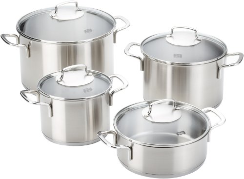 Fissler 8211304001 Florenz - Batería de Cocina con Tapas de Cristal (4 Unidades...