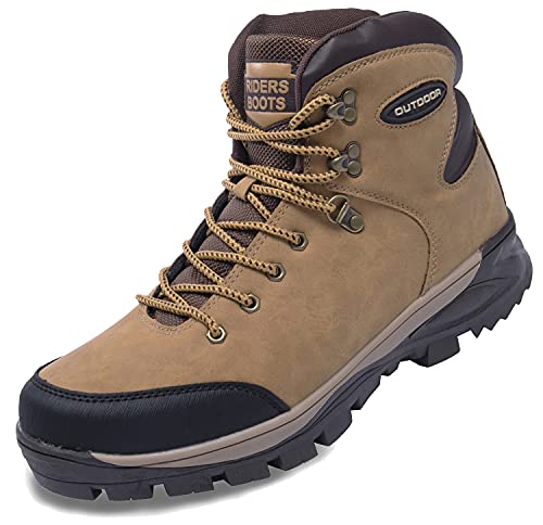 Image of TFO Hiking Boots Mens Outdoor Backpacking Trekking Mountaineering Riding Shoes Travel Leisure Mid Top Shoes Yellow