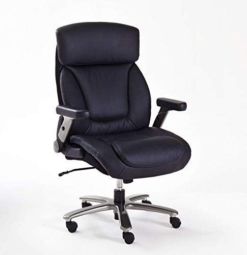 Preisvergleich Produktbild lifestyle4living Drehstuhl in Kunstleder schwarz, Höhenverstellbar, Wippfunktion, Armlehnverstellung, Maße: B / H / T ca. 82 / 113 / 83 cm