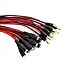 QLXHBOT 10 Pairs 12V 5A DC Power Pigtail Barrel Plug 2.1mm x 5.5mm Male Female Connector Cable for CCTV Security Camera and 12V Power Supply Adapter (Real 18AWG)