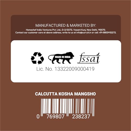 Image of CURRYiT Calcutta Kosha Mangsho Curry Paste | Cook in 15 mins | Add Fresh Chicken, Mutton, Fish | Goodness of Ghee | No Preservatives | Enjoy with Chawal or Roti | Indian Masala Wet Marinade 120g