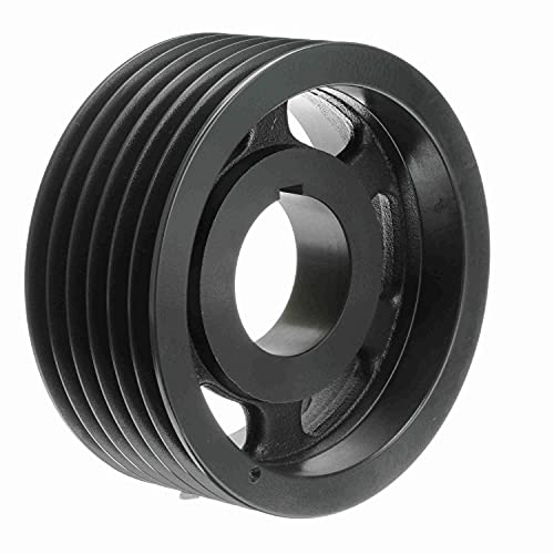 Browning 6B5V110 Split Taper Sheave, Cast Iron, 6 Groove, A, B or 5V Belt, Uses R1 Bushing