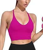 PINKCOSER Women's Workout Crop Tops Strappy Sports Bra Build-in Athletic Tops