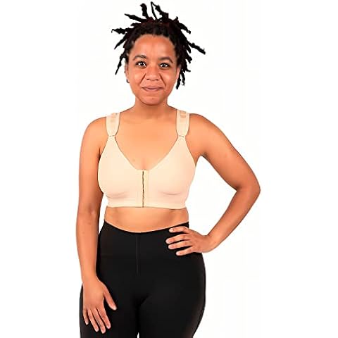 Stitches Medical Mastectomy Recovery Bra | Postoperative Compression Bra, Beige, XL Cover