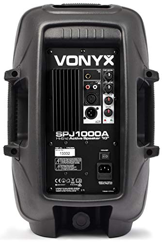 Vonyx SPJ-1000A - PA Lautsprecher Set mit Ständer, DJ Boxen, 10 Zoll Hi-End Aktiv Speaker Set, 800 Watt DJ Anlage mit Stativen, Partyboxen, PA Anlage Komplettset, Stativ Lautsprecherset – Bild 8