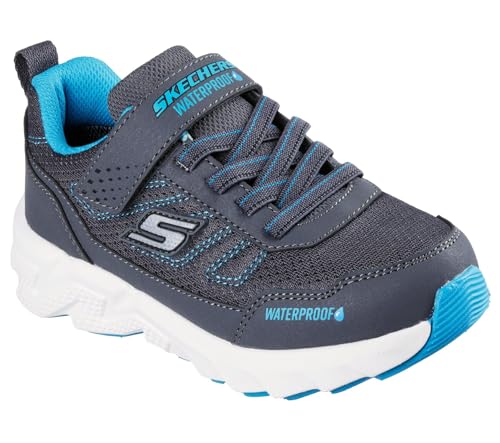 Image of Skechers Boys' Skechers Elite Sport Tread Trainers, Sports Shoes, Gray Synthetic Textile Blue Trim, 2 UK