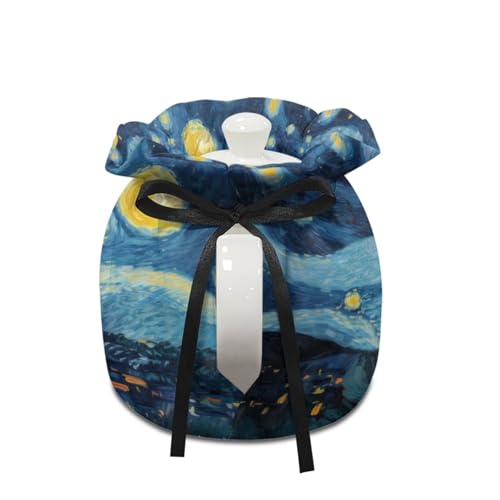 Image of Xoenoiee Black Cat Starry Night Pattern Tea Cozy Tea Cosy for Teapots Keep Warm Teapot Cover Insulated Kettle Cover for Home Kitchen Table Decor