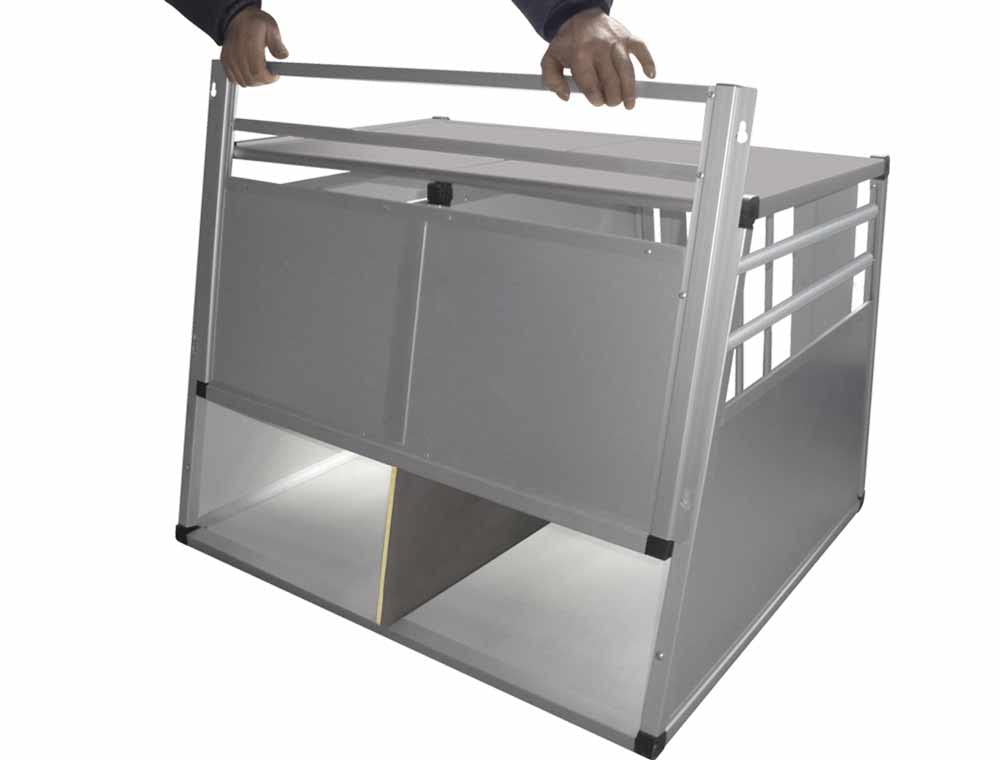 Heller 62393 Boîte de transport en aluminium double 92 x 88 x 68 cm