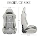 WIILAYOK 2 Pack Racing Seats, Universal Bucket Seats Pair with Dual Lock Sliders for Front-Back Adjustment - PVC Leather Automotive Racing Seats Pair for Cars, Grey