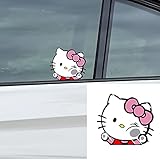 okimari-Hello Kitty Car Sticker Hitting Glass Decal Vinyl