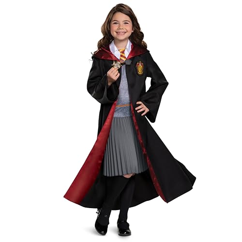 Hermione Granger Costume with Necklace Official Harry Potter Halloween Outfit and Accessory Kids Size (4-6x)