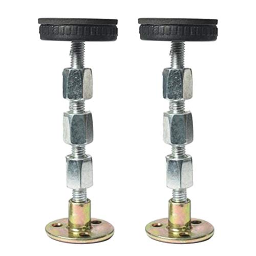 Baoblaze 2x Estrutura De Cama De Rosca Ferramenta Anti-vibração Cabeceira De Cama Fixa Parede Telesc