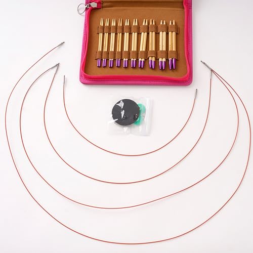 Gancho circular intercambiable para tejer en el sofá de casa de forma cómoda y sin tirones 5