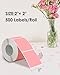 iEager Pink Square Thermal Label Stickers, 2