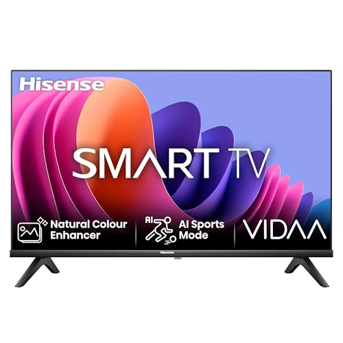 Hisense TV 32' HD Ready 32A4N, Smart TV VIDAA U7, Game Mode, Works with Alexa, Tuner DVB-T2/S2 HEVC 10, lativù, 32'', 2024 LED