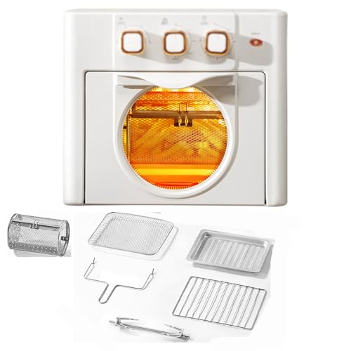 Four Multifonction ménager, 18L 1200W Compact Compact Electrical AIR Fryer Four avec 3 Bouton mécanique, Fryer Gain Forter Foras Control avec contrôle de température et minuterie,