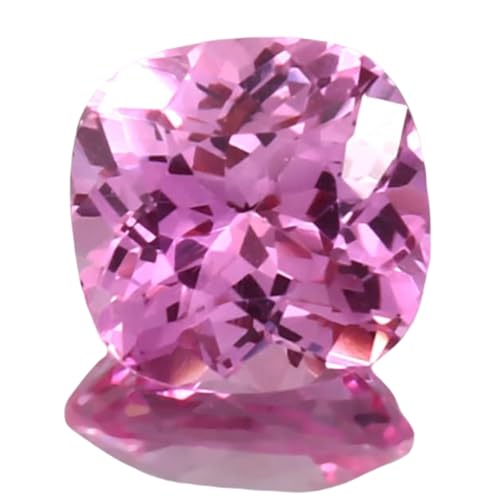 Pierre gemme à facettes en vrac 8x8mm saphir rose Ceylan pour création bijoux DIY