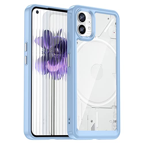 Hi-Case Coque pour Nothing Phone (1), Housse Transparente Antichoc Antipoussière, Protection complète à 360°, Etui Bumper Silicone & PC, Bleu