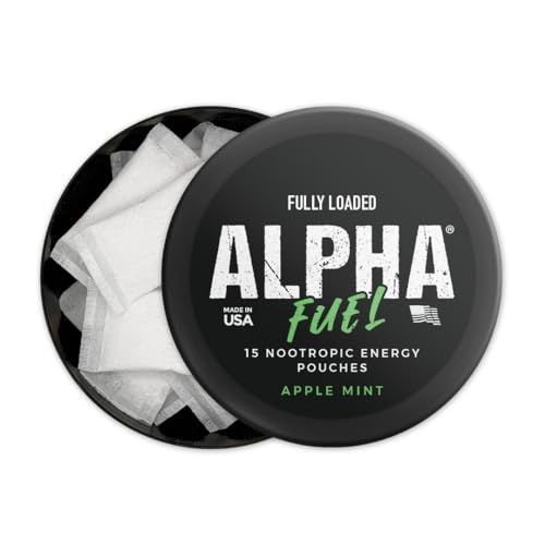 Image of Fully Loaded Alpha Fuel Nootropic Pouches (Apple Mint Fuel) - Nootropic Energy Pouches with Caffeine, Alpha GPC, Tyrosine, Taurine, Guarana and More
