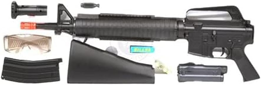 wellfire m16a3 Spring Airsoft Rifle - w/Vertical Grip & Flashlight Unit m16(Airsoft Gun)