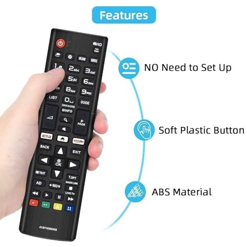 Image of BLACKSHEEP Compatible Lg Smart Tv Remote Suitable for Any LG LED OLED LCD UHD Plasma Android Television and AKB75095303 Replacement of Original Lg Tv Remote Control,-(Black)