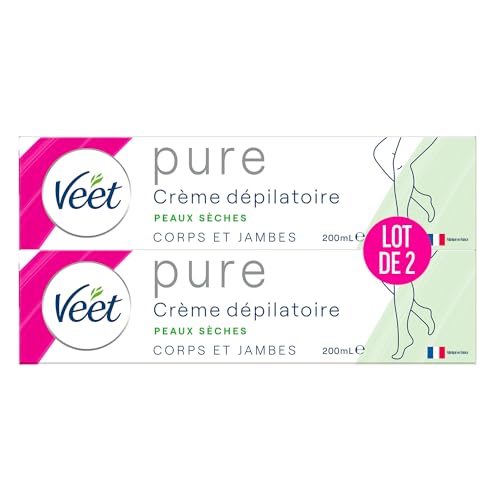 Veet Minima - Crema depilatoria suave de larga duración, para piel seca, tubo (400 ml)