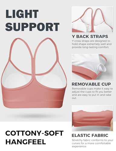Image of Buauty Sports Bra for Women, Y Back Light Support Workout Bra with Removable Pads for Yoga Pilates Gym