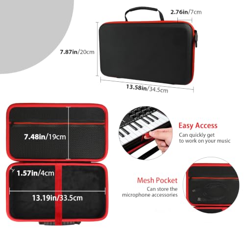 Image of Carrying & Protective Case for Akai Professional MPK Mini MK3 & MKII | MPK Mini Play -25 Key USB MIDI Keyboard Controller (Case Only)