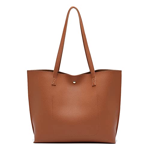 Image of Dreubea Women's Soft Faux Leather Tote Shoulder Bag from, Big Capacity Tassel Handbag