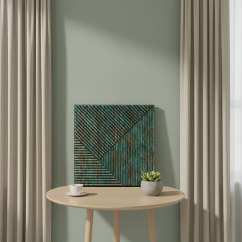 Image of Kayra Decor PVC for Wall Decor - Fluted Design Rustic Wood Color 19.7 inch x 19.7 inch (Pack of 40) - Covers 107.80 Sq. Ft.
