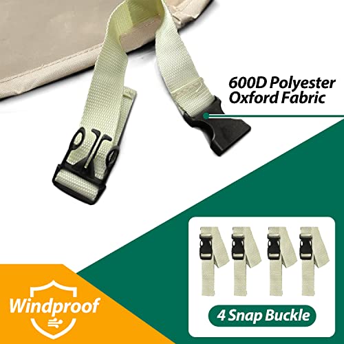 Patio Watcher 100% Waterproof Patio Lounge Chair Cover, Durable Outdoor Lawn Patio Furniture Covers - Beige- High Back-25.5" L X 32.5" D X 34.0" H #TOP4