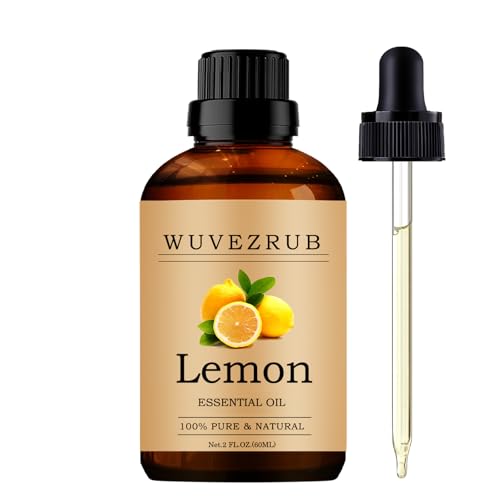Wuvezrub Lemon Essential Oil 60ml for Diffuser, DIY & Home Spa