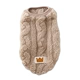 Timoya ペット服 犬服 冬 防寒服 猫 小中型犬 秋冬服 洋服 可愛い 柔らかい モコモコ 防寒 コート 人気 ドッグウェア 犬猫用品 お散歩 お出かけ(S,ベージュ)