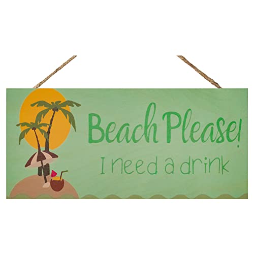 JennyGems Beach Please I Need a Drink Wooden Sign, Funny Coastal Decor, Tiki Bar Sign, Beach Bar Decorations, Made in USA - Image 7