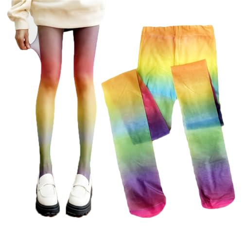 SMTCM Damen Strumpfhose Regenbogen Blickdichte Feinstrumpfhose Farbverlauf...