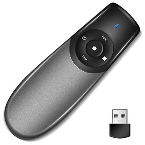Presentation Clicker Pointer,Wireless Presenter Slide PPT,PowerPoint Clicker 328FT/100M 2.4GHz, Multi-Media Presentation Teaching Pen (Laser Class: 3R Power Output: <5mW) Cover